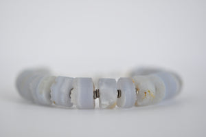 Chalcedony Beaded Bracelet
