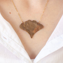 Load image into Gallery viewer, Ginkgo Fan Leaf Necklace
