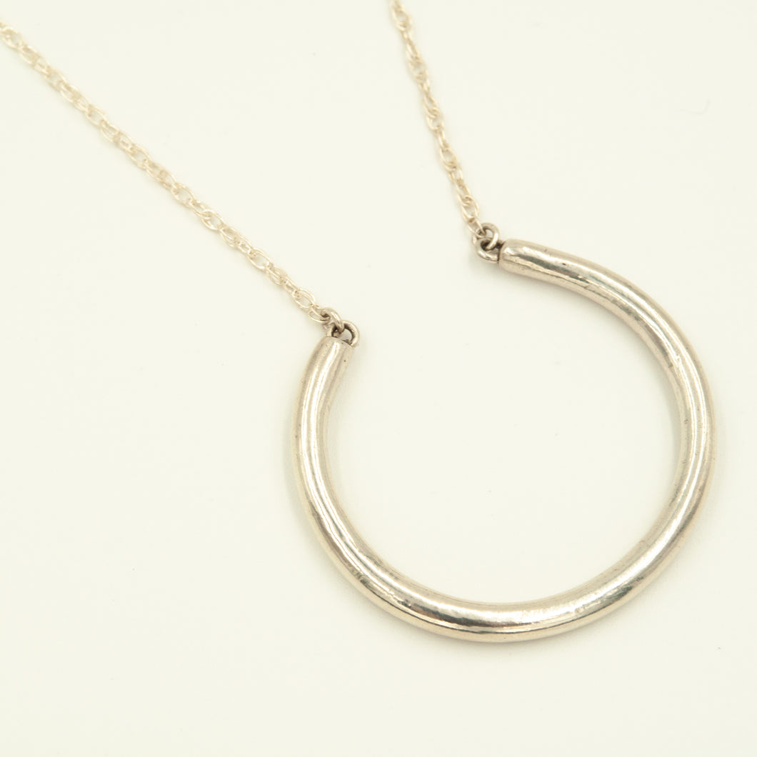 Modern Sterling Ring Necklace