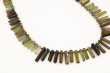 Load image into Gallery viewer, Watermelon Tourmaline Stick Collar Necklace
