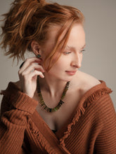 Load image into Gallery viewer, Watermelon Tourmaline Stick Collar Necklace
