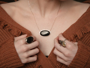 Black Onyx Statement Necklace