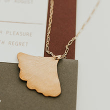 Load image into Gallery viewer, Long Ginkgo Leaf Necklace
