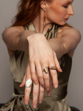 Load image into Gallery viewer, Treasure Mountain Turquoise Teardrop Ring - Size 6.25
