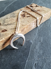 Load image into Gallery viewer, Sterling Silver Crescent Necklace
