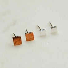 Load image into Gallery viewer, Tiny Square Studs
