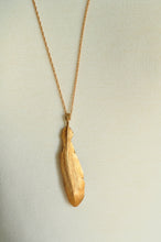 Load image into Gallery viewer, Large Bronze Feather Necklace
