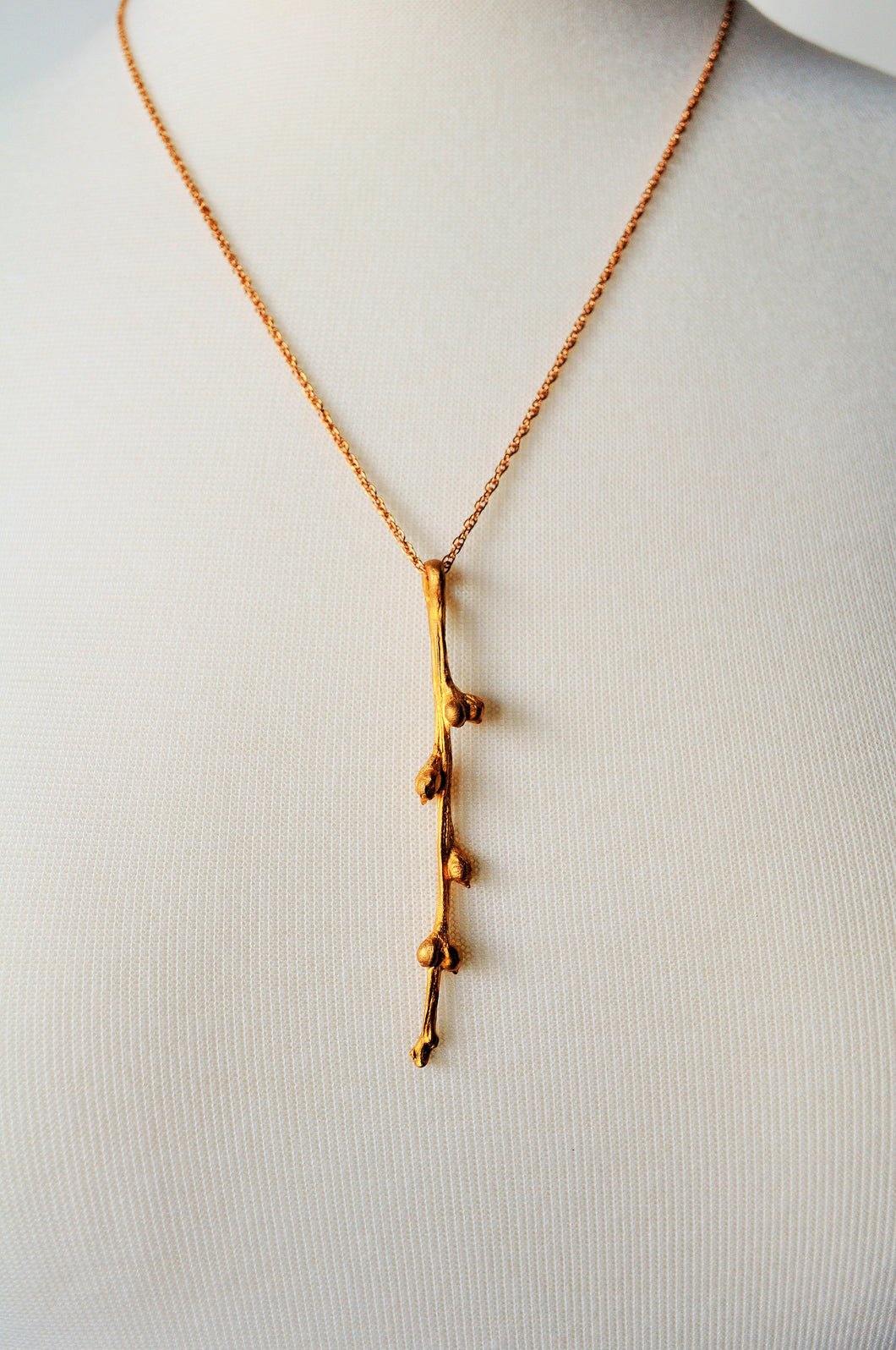 Bronze Holly Branch Necklace