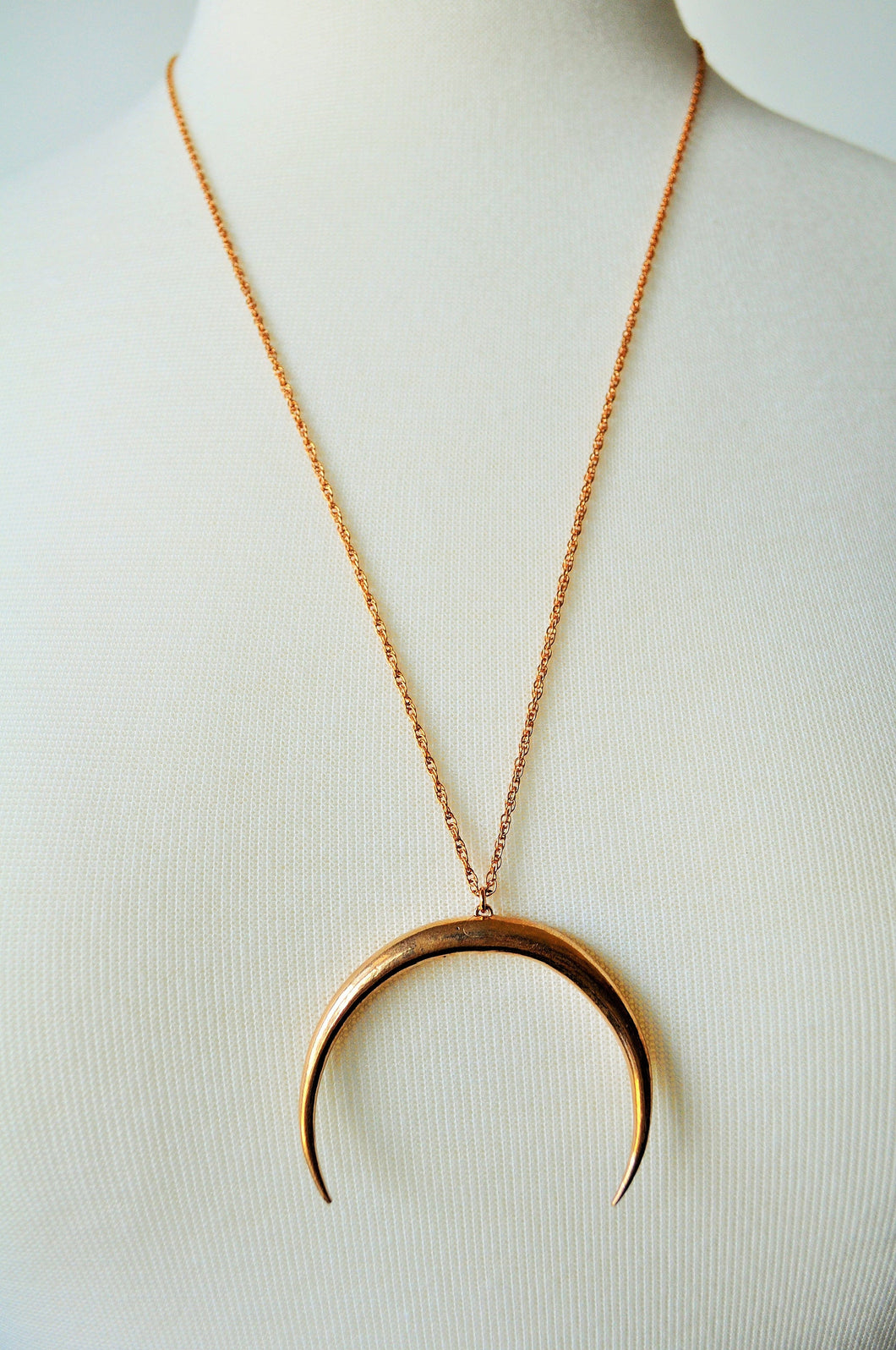Bronze Crescent Necklace