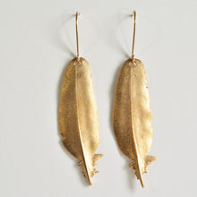 Load image into Gallery viewer, Bronze Feather Earrings
