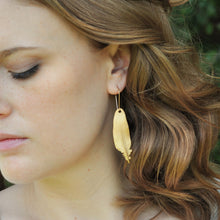 Load image into Gallery viewer, Bronze Feather Earrings
