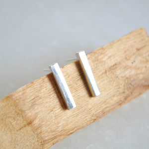 Short Bar Stud Earrings