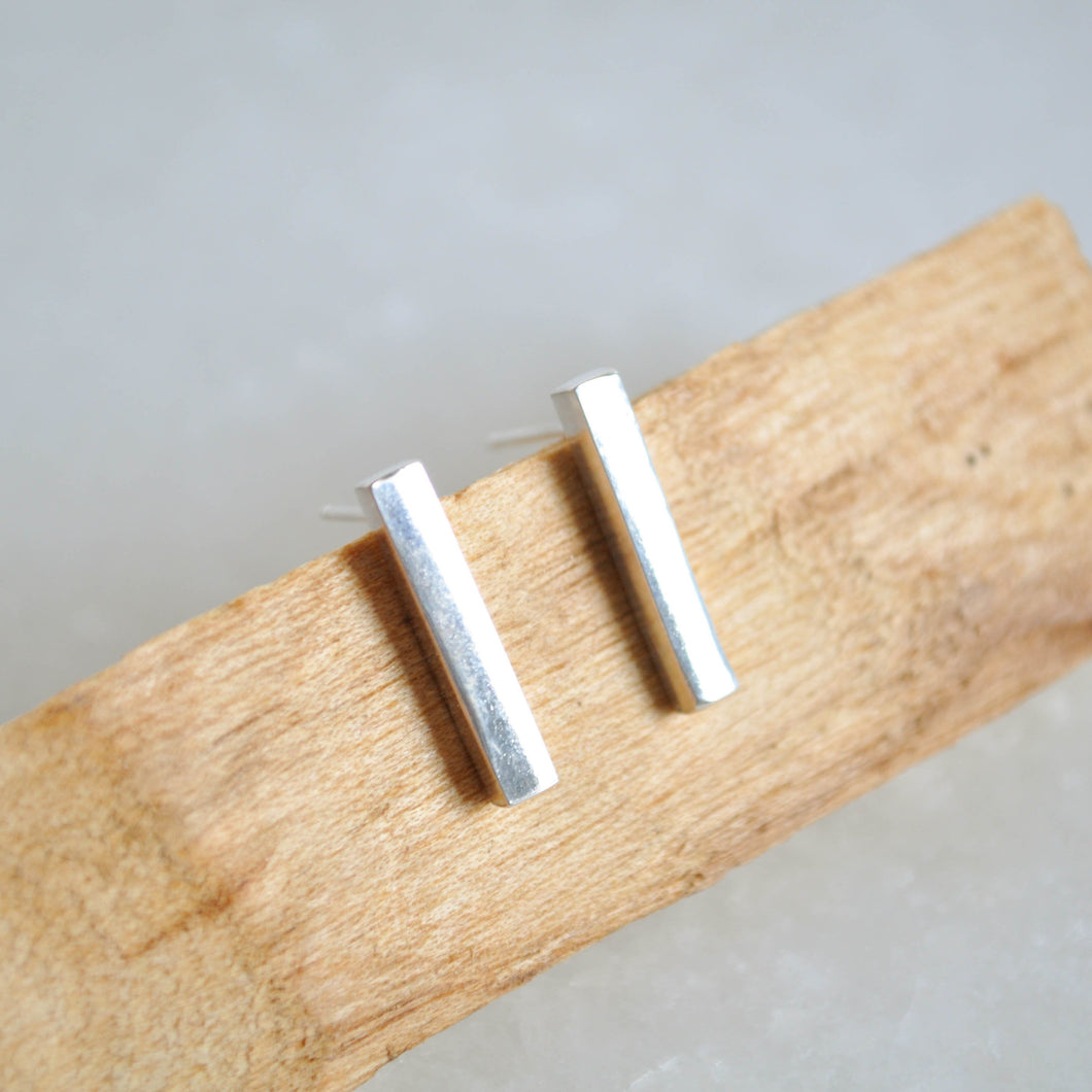 Short Bar Stud Earrings