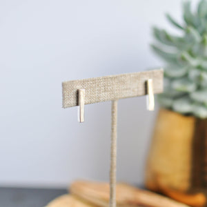 Short Bar Stud Earrings