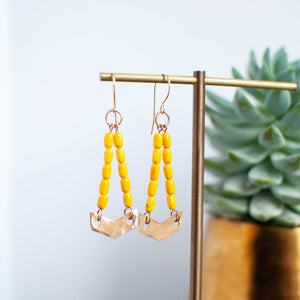 Bronze Chevron Earrings