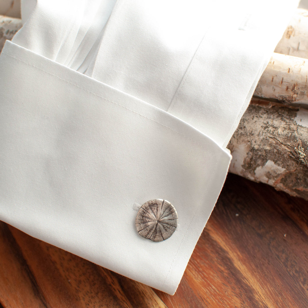 Sterling Silver Sand Dollar Cuff Links