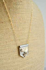 Saguaro Cactus and Moon Banner Necklace