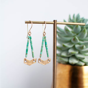 Bronze Chevron Earrings
