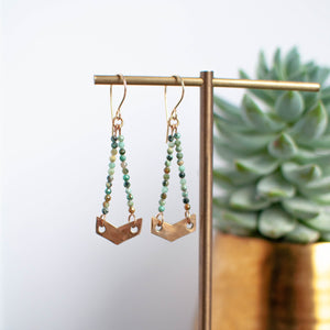 Bronze Chevron Earrings