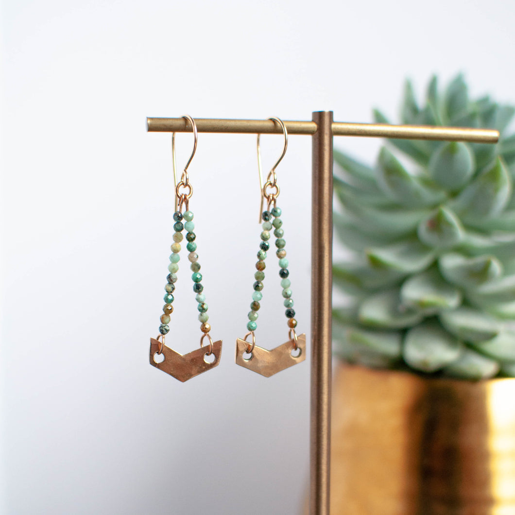 Bronze Chevron Earrings