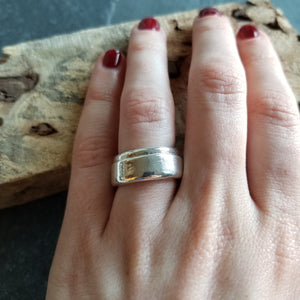Folded Silver Ring - Size 6