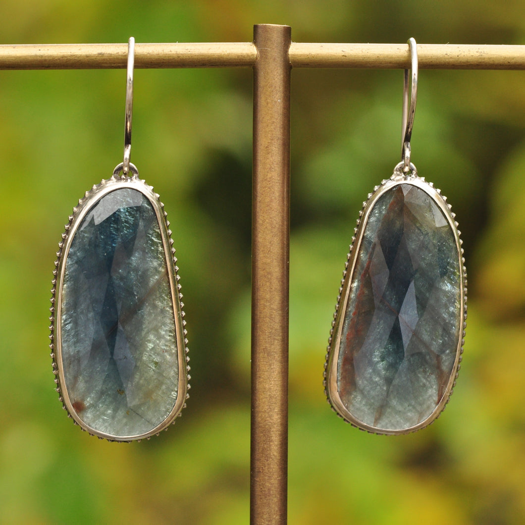 Blue Sapphire Statement Earrings
