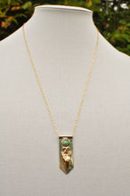 Load image into Gallery viewer, Large Arrowhead Banner Necklace with Royston Turquoise
