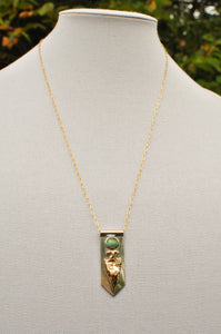 Large Arrowhead Banner Necklace with Royston Turquoise