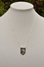 Load image into Gallery viewer, Sterling Moon Banner Necklace with Morning Star Turquoise II
