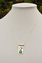 Load image into Gallery viewer, Sterling Saguaro Cactus Banner Necklace with Kingman Turquoise
