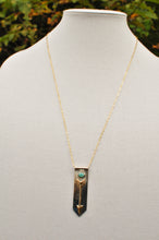 Load image into Gallery viewer, Arrow Banner Necklace with Kingman Turquoise
