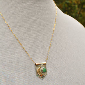 Moon Banner Necklace with Morning Star Turquoise I
