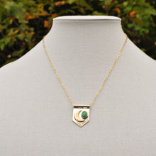 Load image into Gallery viewer, Moon Banner Necklace with Morning Star Turquoise I
