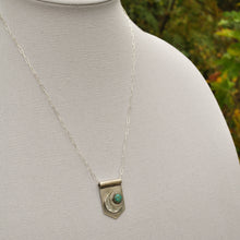 Load image into Gallery viewer, Sterling Moon Banner Necklace with Morning Star Turquoise
